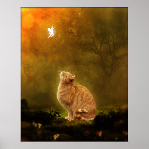 Cat And Fairy Poster