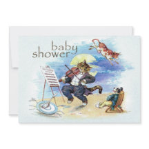 Cat and Fiddle Baby Shower Blue