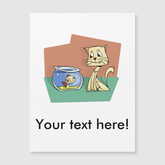 Cat and fish bowl clipart (Front)