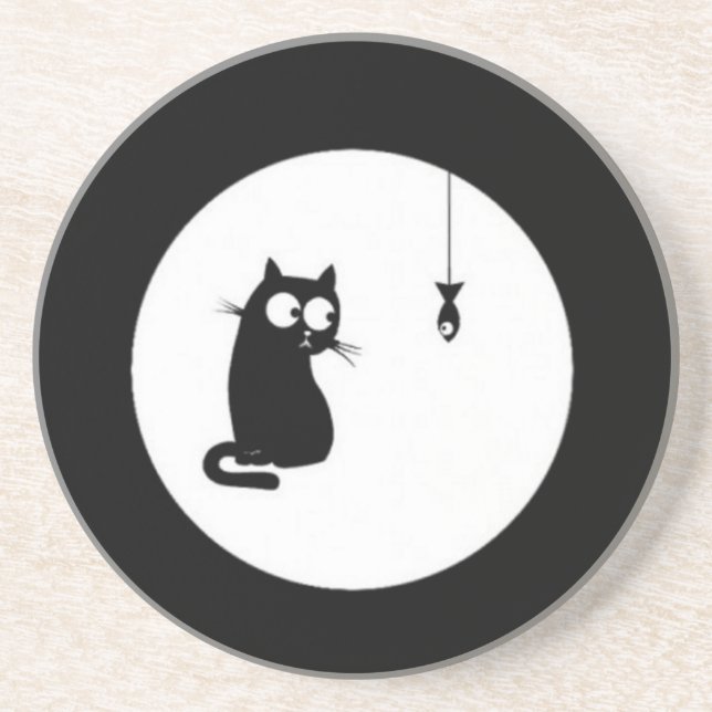 Cat and Fish (Cat and Fish) Coaster (Front)