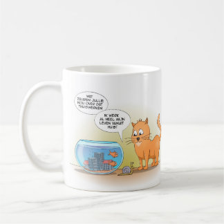 Cat and fish; from home coffee mug