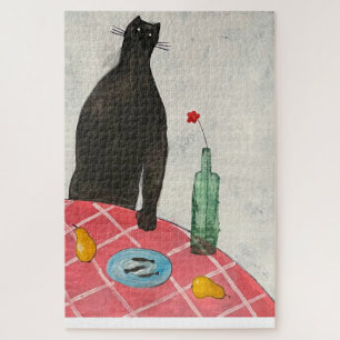 Cat and fish jigsaw puzzle