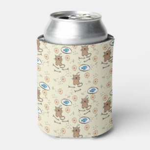 cat and fish pattern can cooler