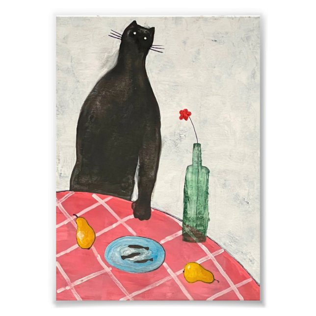 Cat and fish photo print (Front)