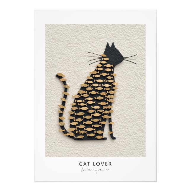 Cat and Fish v11 Photo Print (Front)