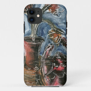 Cat and Flowerpot I iPhone 11 Case