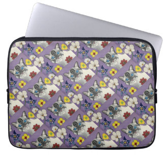 Cat and flowers Laptop Sleeve 13"