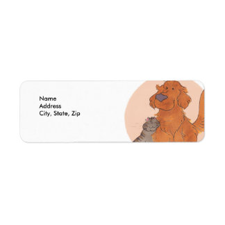 Cat and Golden Retriever / Return Address Labels