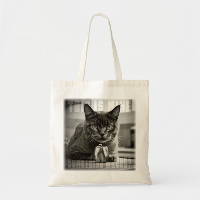 cat and green pepper tote bag (Front)