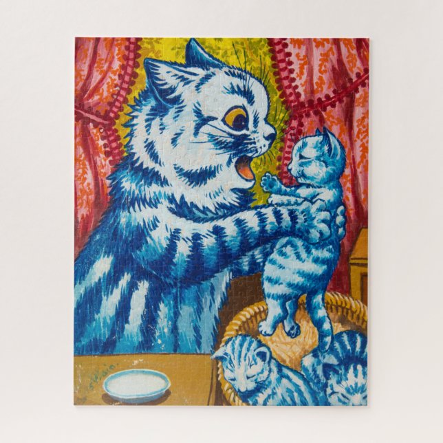 Cat and her Kittens by Louis Wain Jigsaw Puzzle (Vertical)