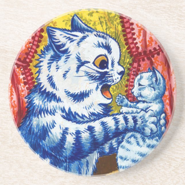Cat and Her Kittens Coaster (Front)