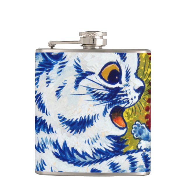 Cat and Her Kittens Hip Flask (Front)