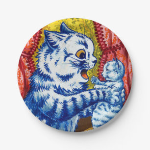 Cat and Her Kittens Paper Plate