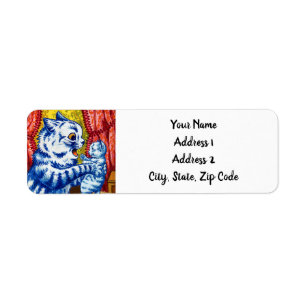 Cat and Her Kittens Return Address Label