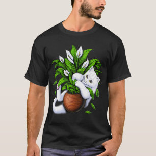 Cat and House Plants T-Shirt