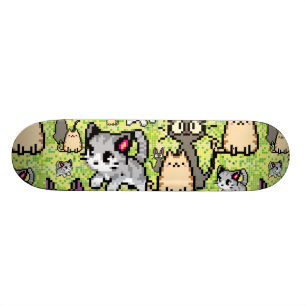 Cat and Kitten Skateboard