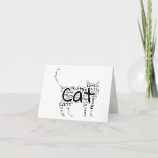 Cat and Kitten Word Cloud - Unique PERSONALIZED Card