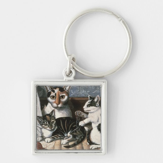 Cat and Kittens, c.1872-1883 Key Ring (Front)
