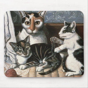 Cat and Kittens, c.1872-1883 Mouse Pad