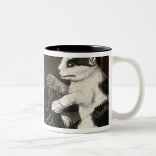 Cat and Kittens, c.1872-1883 Two-Tone Coffee Mug
