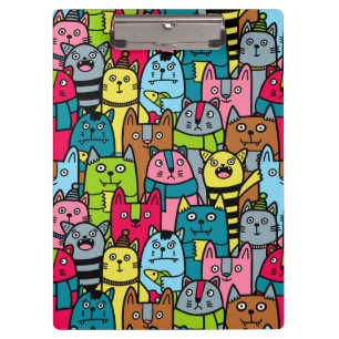 Cat and kittens clipboard