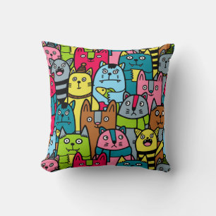 Cat and kittens cushion