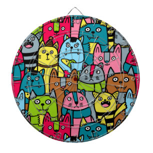 Cat and kittens dartboard