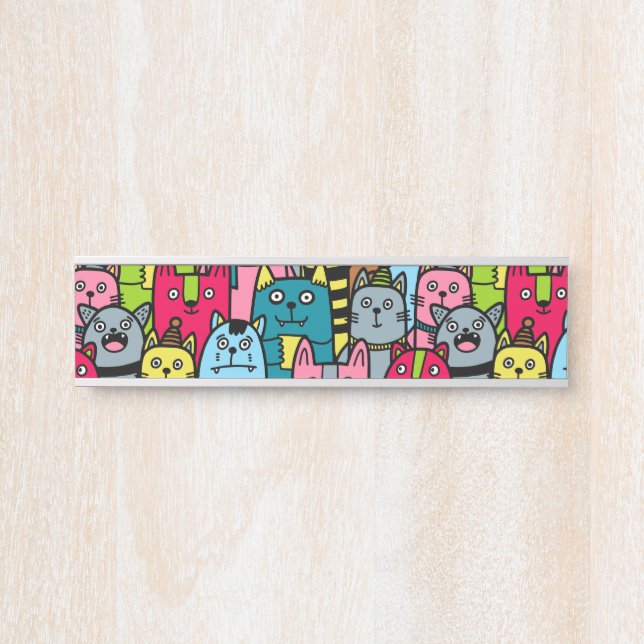 Cat and kittens door sign (Front)