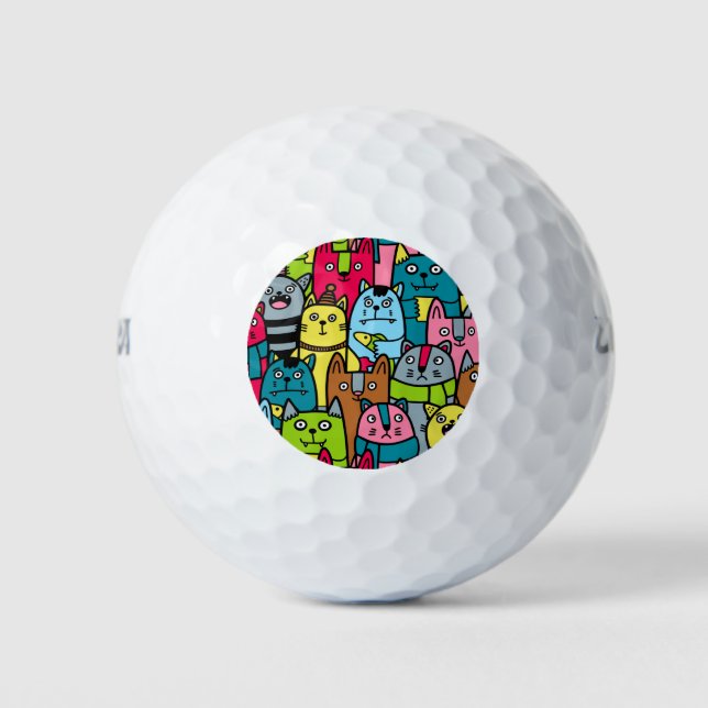 Cat and kittens golf balls (Front)