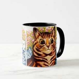 Cat and Kittens in the Garden by Louis Wain Mug