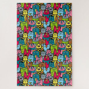 Cat and kittens jigsaw puzzle