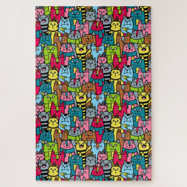 Cat and kittens jigsaw puzzle (Vertical)