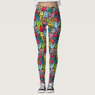 Cat and kittens leggings