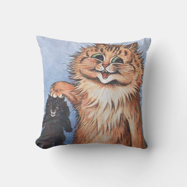 Cat and Kittens, Louis Wain Cushion (Front)