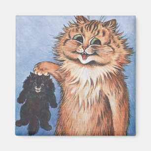 Cat and Kittens, Louis Wain Magnet