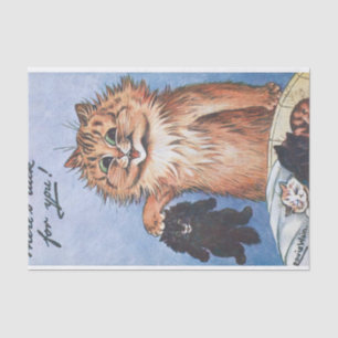 Cat and Kittens, Louis Wain Tissue Paper