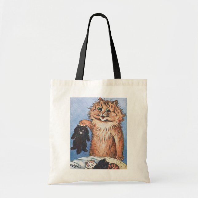 Cat and Kittens, Louis Wain Tote Bag (Front)