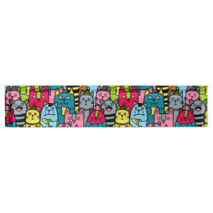 Cat and kittens nameplate