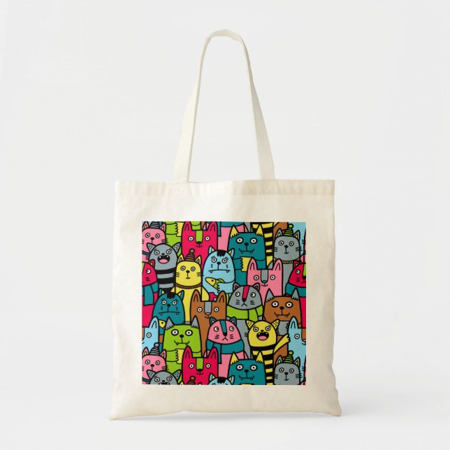 Cat and kittens tote bag (Front)