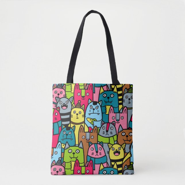 Cat and kittens tote bag (Front)