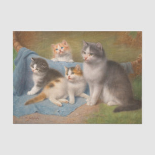Cat and Kittens Wilhelm Schwar Art Tissue Paper