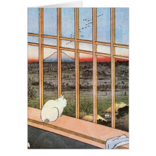 Cat and Mount Fuji, Hiroshige