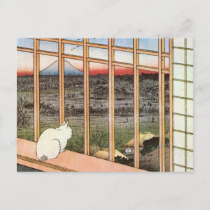 Cat and Mount Fuji, Hiroshige Postcard