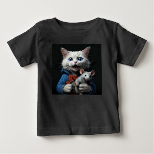 Cat and Mouse Baby T-Shirt