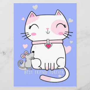 Cat And Mouse Best Friends, Funny Cat Kitten Gift Menu