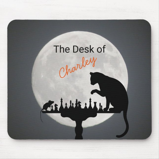 Cat and Mouse Chess Full Moon Pad (Front)
