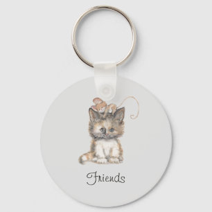 Cat and Mouse Key Ring