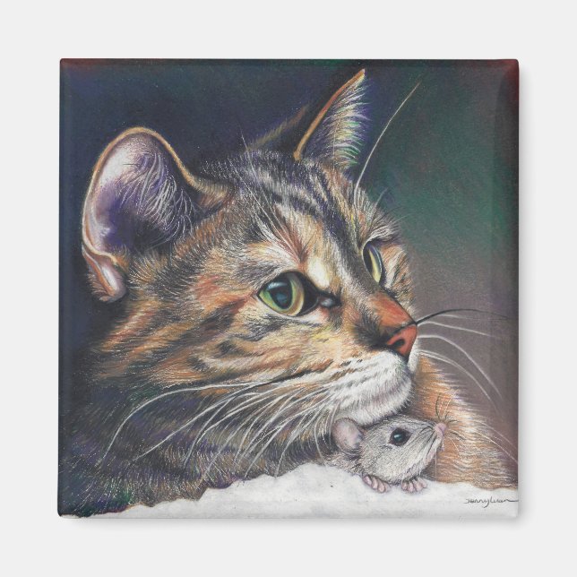 cat and mouse magnet (Front)