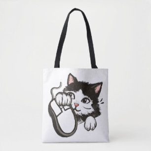 Cat and Mouse Tote Bag