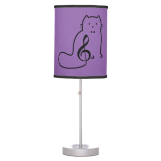 CAT AND MUSIC NOTE TABLE LAMP